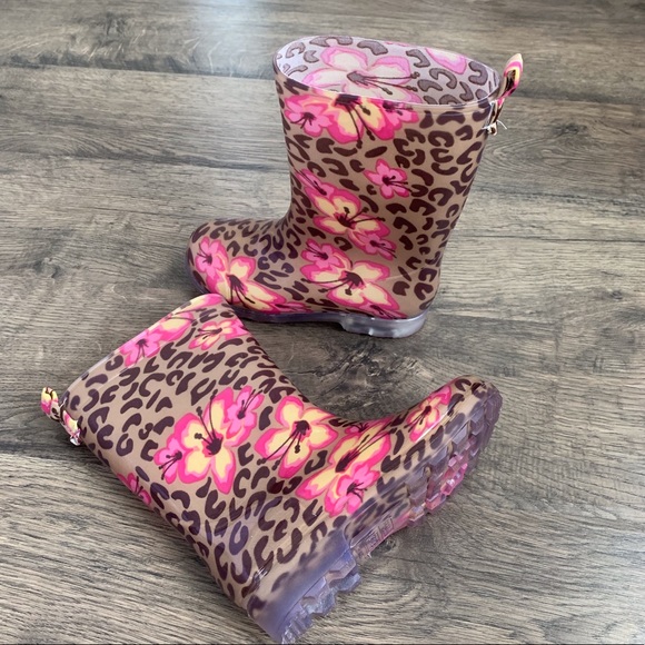 capelli rain boots leopard